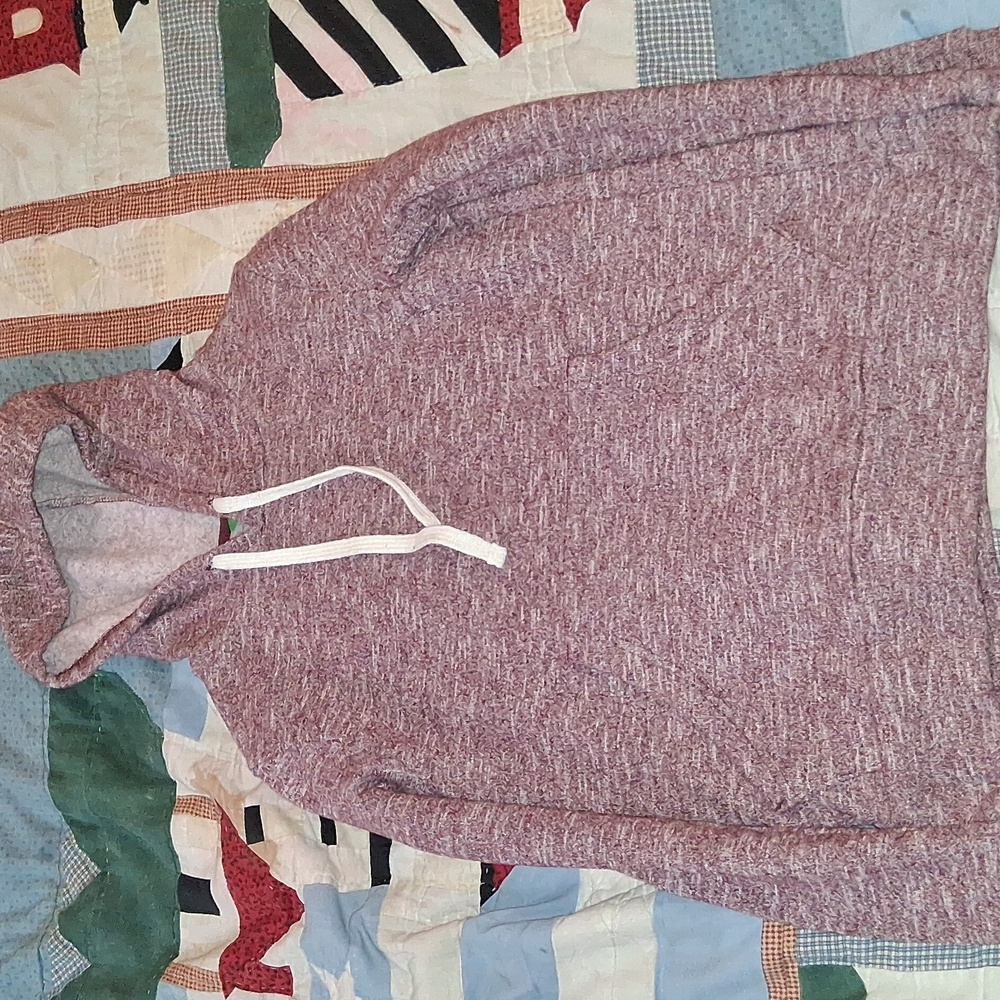 dip Maroon And Whit Stylish Hoodie